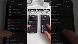 FINALLY found iPhone 15 Pro Battery Cycle Counts!