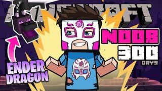 A Noob Survived 300 Days In Minecraft And This Is What Happened...  (Ender Dragon Finale)