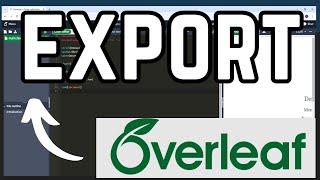 How to Export Overleaf Latex Project Code and Output as PDF