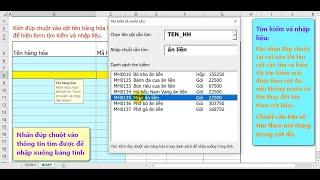 EXCEL VBA  TÌM KIẾM & NHẬP LIỆU SIÊU NHANH