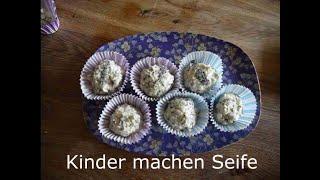 Outdoor Kinder basteln Seife aus Lavendel und Honig