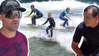 The Kid's First Time Surfing! Lessons With Aussie Pro Julian Wilson