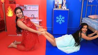 شفا و تؤامتها يريدوا نفس الغرفة ! Hot vs Cold Challenge