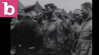 Eisenhower visits paratroopers prior to Normandy