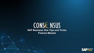 SAP Business One Tips and Tricks   Finance Module