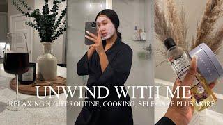 COZY NIGHT ROUTINE | UNWIND WITH ME AFTER WORK, COOKING, SELF CARE + MORE