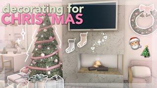 decorating my DREAM bloxburg apartment for CHRISTMAS! (for the last time )