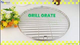 Round Rib Grid Cooking Grate Net Stainless Steel BBQ Grill Grate Rack