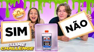 DESAFIO SIM OU NÃO DE SLIME | SLIME CHALLENGE | TIO LUCAS E LAILA