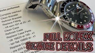 Rolex Service details on a GMT-Master II 16760