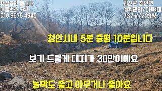 매물번호 741 괴산군 청안면 시내가깝고 조용한 마을 대지가 최저가 나왔쓔