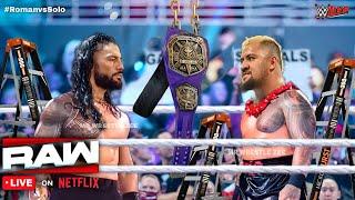 WWE 3 January 2025 Roman Reigns vs Solo Sikhoa for Tribal Chief Champion at Raw Netflix Highlights