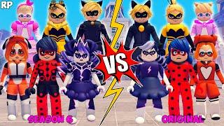 ORIGINAL VS SEASON 6 TRANSFORMATION (COMPARISON) NO MIRACULOUS RP - MIRACULOUS ROBLOX!