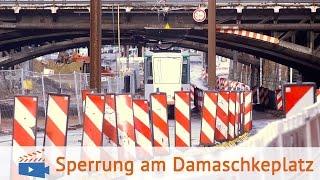 Sperrung am Damaschkeplatz