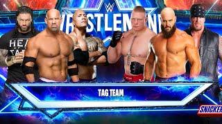 Goldberg Roman Reigns & The Rock vs. Braun Strowman Brock Lesnar & Undertaker | Tag Team Match