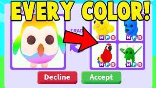 I traded for EVERY COLOR PET in Adopt Me!