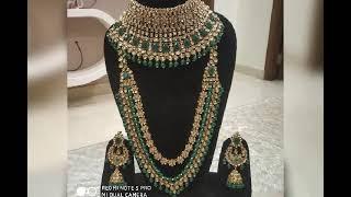 Mehandi Polish bridal jewellery set at wholesale prices| sadar bazar| new delhi| Babita Jewellers