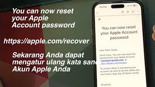 Sekarang Anda dapat mengatur ulang kata sandi Akun Apple - You can now reset your Apple Account