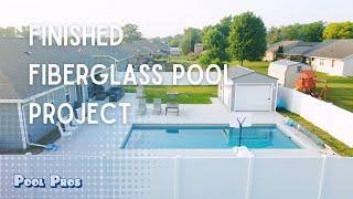 A Completed River Pools R32 Fiberglass Pool by Pool Pros