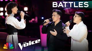 Frank Garcia and Garcia Twins Give Crazy Harmonies Performing "Million Reasons" | The Voice Battles
