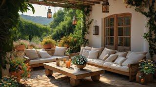 Cozy 4K Porch Space With Birdsong, Wind Chimes and Blooming Flowers For Relaxation ...