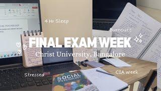 EXAM WEEK at Christ University | STUDY VLOG | Library, Study sessions, study tips & struggles ️