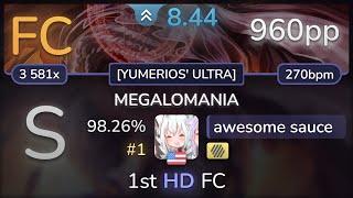 8.4⭐ awesome sauce | UNDEAD CORPORATION - MEGALOMANIA [YUMERIOS' ULTRA] +HD 98.26% FC #1 | 960pp