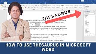 thesaurus in ms word | thesaurus in word | thesaurus | synonyms