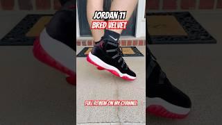 Jordan 11 Bred Velvet!  Full review on my channel. #jordan #shoes #review