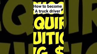 How to be a truck driver #truckdriving #truckdrivingschool #truckdrivingjobs