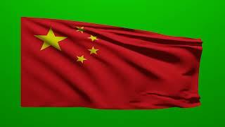 China Flag waving animation using blender/ green screen