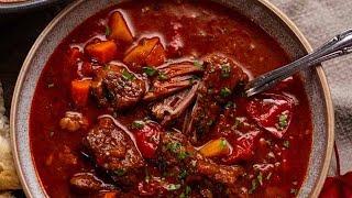 Hungarian Goulash (beef stew-soup)