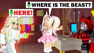 ONLY Using VOICE CHAT In Flee The Facility! (Roblox)
