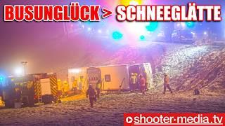    BUSUNGLÜCK MIT VIELEN VERLETZTEN (MANV) bei SCHNEEGLÄTTE    |   Bergung  