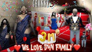 Granny 3 Million Happy DHN family Mode Full gameplay | Granny Grandpa ko bhi Party chahiye
