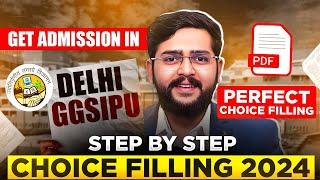 GGSIPU Counselling 2024:Top Colleges,Cut Off, and Choice Filling | PU Admission Guide by Sandeep Sir