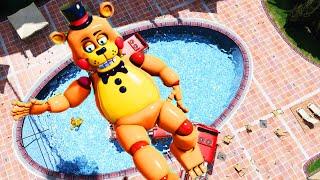 GTA 5 FUNNY RAGGDOLL ANIMATRONICS TOY FREDDY Jumps Fails Euphoria Physics