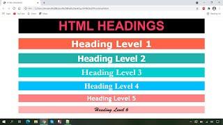 Customize HTML Headings with Fonts and Styles | HTML Headings | Inline CSS | HTML Style Attribute