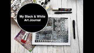 Exploring the Beauty of Black and White in my Art Journal 