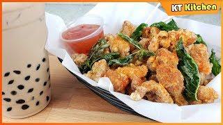 Bí Quyết Làm Gà Chiên Lá Quế Đài Loan của các Tiệm Trà Sữa - Taiwanese Popcorn Chicken Recipe