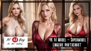 4K AI LOOKBOOK | AI Models |  Supermodel Lingerie photoshoot 4K