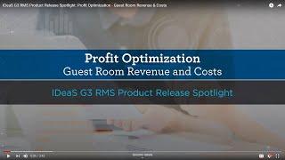 IDeaS G3 RMS Product Release Spotlight: Profit Optimization - Guest Room Revenue & Costs