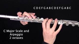 How to play the C Major Scale and Arpeggio on the Flute: Learn Flute Online