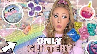 GLITTER ONLY FIDGET SHOPPING CHALLENGE! 🪄