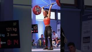 Nina Sterckx (59kg ) 121kg / 267lbs C&J PR! #cleanandjerk #weightlifting #slowmotion