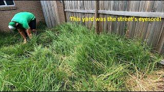 Eyesore in an immaculate street!!! Very satisfying yard clean up