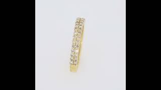 Double Row Diamond Ring 10kt Yellow Gold