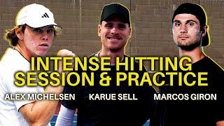 ATP #666 Karue Sell's Practice with #73 Michelsen, #44 Giron, #421 Tien