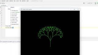 Create a Green Tree Design Using Python Turtle watch now  #codingwithnoman #python #turtle