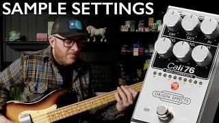 Cali76 Bass Compressor: Sample Settings (/w Ian Martin Allison)